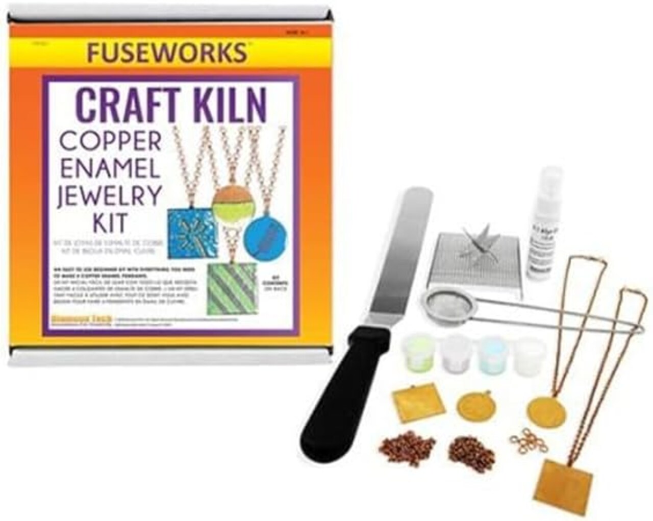 Copper Enamel Jewelry Kit – Make Glossy Jewelry in Minutes with Enamel Powder, Copper Blanks & Accessories